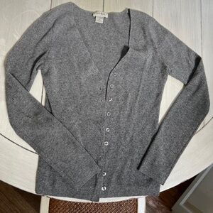Grey cashmere cardigan